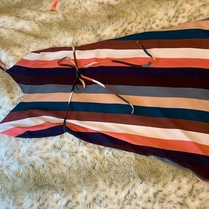 Lulu’s pink striped summer dress size L